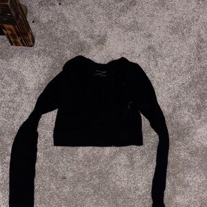 Black Long Sleeve Crop Top 
Garage